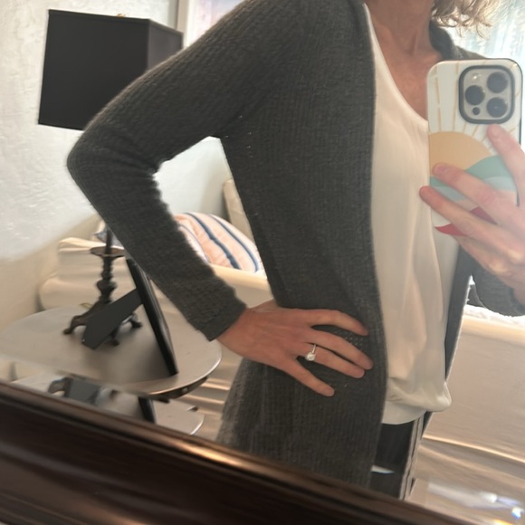 Women's Gray Cardigan long sweater. Super cozy. - Picture 7 of 7